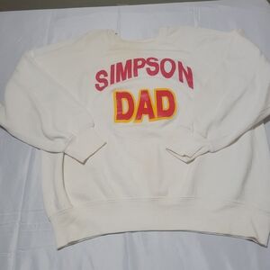 Simpson Dad White Sweatshirt
